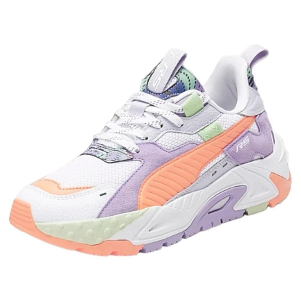 PUMA RS-TRCK Feelin' Xtra White/Orange Peach/Vivid Violet Women's Shoes